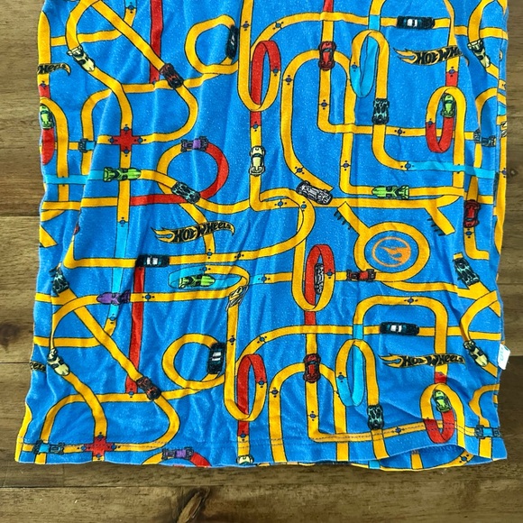 Posh Peanut Hot Wheels Tracks Classic Pajama Set 5T Blue Cars Bamboo Long Sleeve - Picture 4 of 8